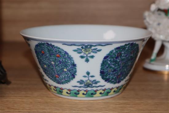 A Chinese doucai bowl height 15.5cm